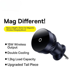 Magnetisches kabelloses Autoladegerät - Schnellladehalterung 15 W/10 W/7,5 W/5 W für iPhone, Samsung, Huawei, Xiaomi