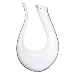 1.5L U-Shaped Wine Champagne Decanter, Lead-Free Crystal Glass Jug, Aerator Pourer