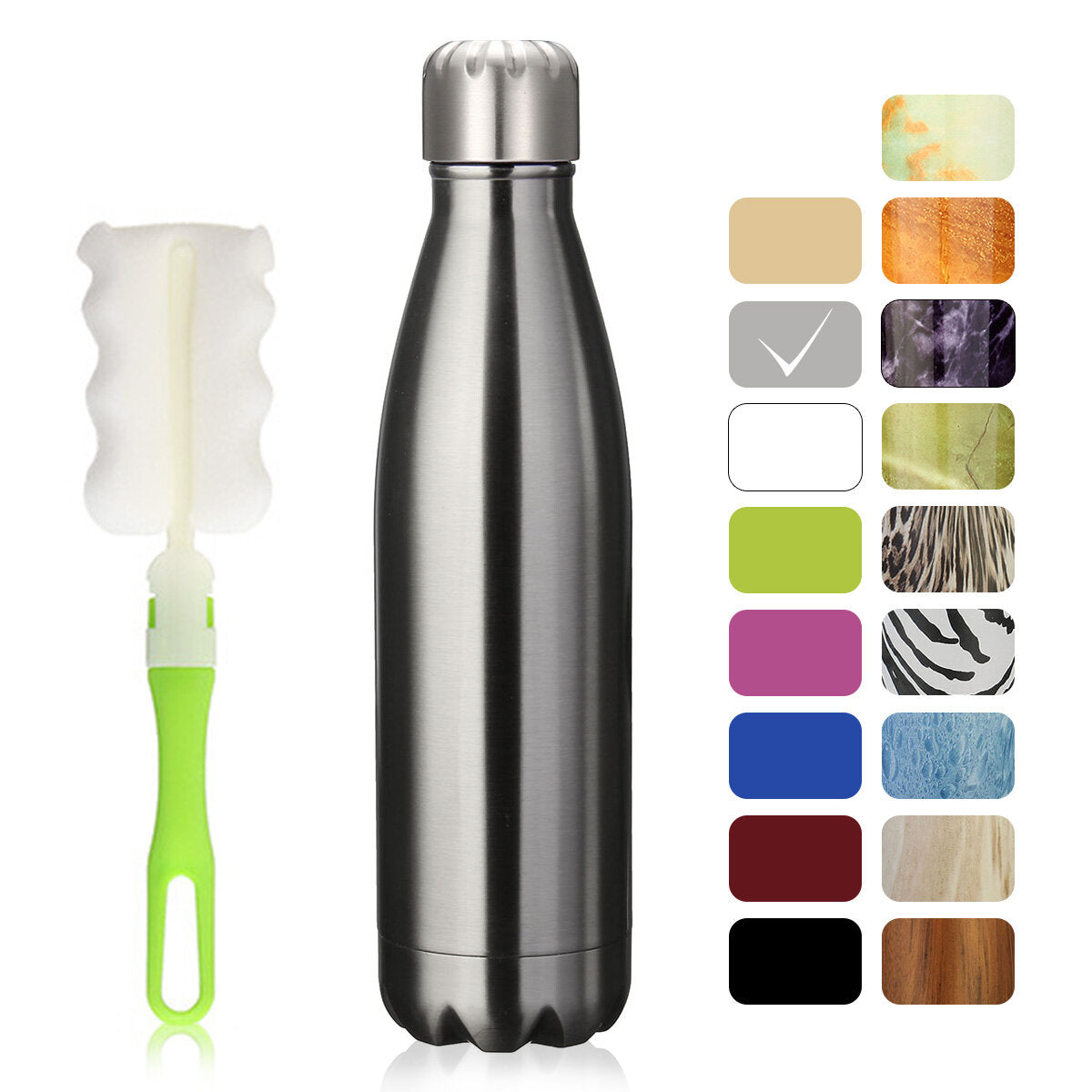 500ml Insulated Stainless Steel Water Bottle - Double-Walled Vacuum for Outdoor Sports, Hiking, Running