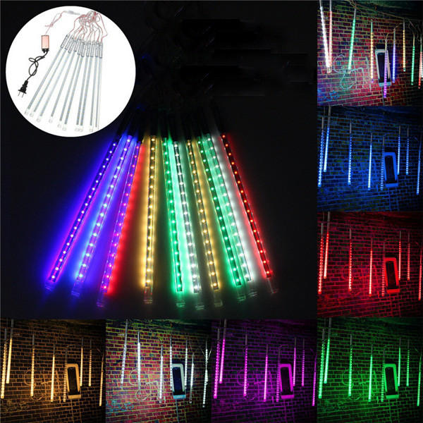 10 Tube 50CM LED Meteor Shower Rain Lights for Outdoor Christmas Tree Decorations