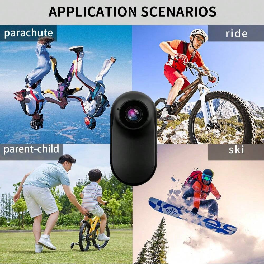 Portable 1080P Action Camera - 0.96" Screen, EIS, Night Vision, Ideal for Travel & Sports