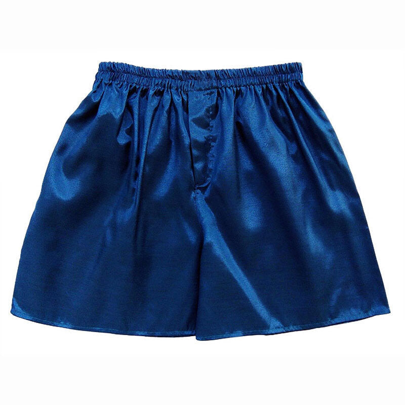 INCERUN Men's Casual Faux Silk Boxer Shorts - Comfortable & Breathable Sleepwear