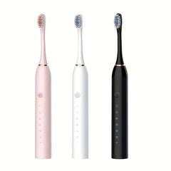 Adult Sonic Electric Toothbrush - 4 Heads, 60-Day Battery, 6 Modes, IPX7 Waterproof, Timer