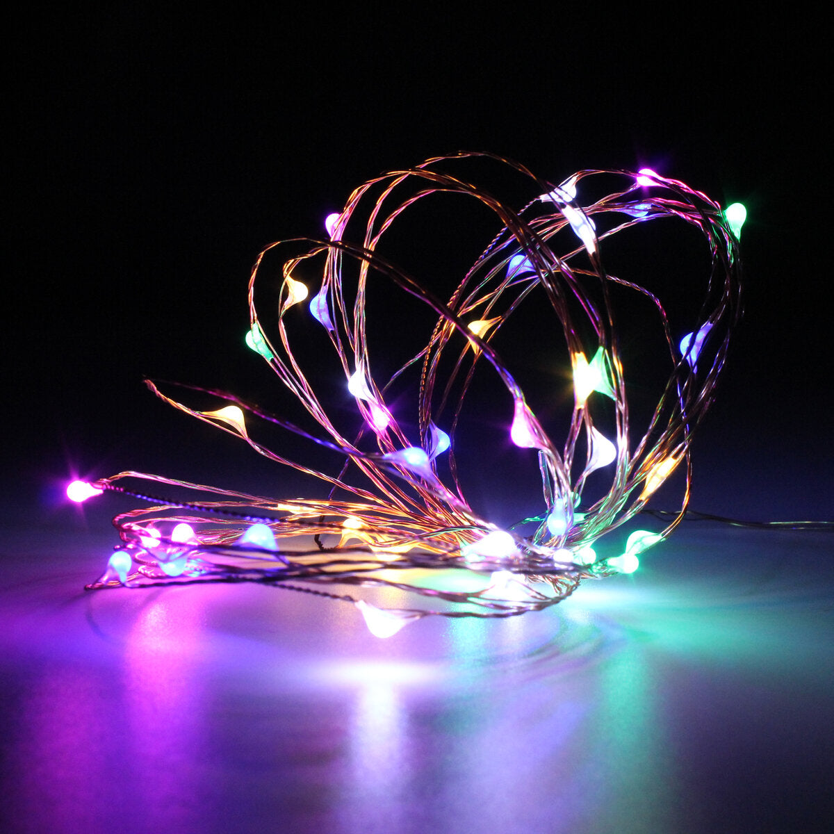 10M 100 LED Battery Operated Silver Wire Fairy Lights with Remote - Christmas Decor