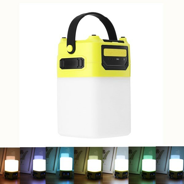 Portable Bluetooth Wireless Speaker with USB, Outdoor Camping Lantern, Colorful Dimmable Night Light