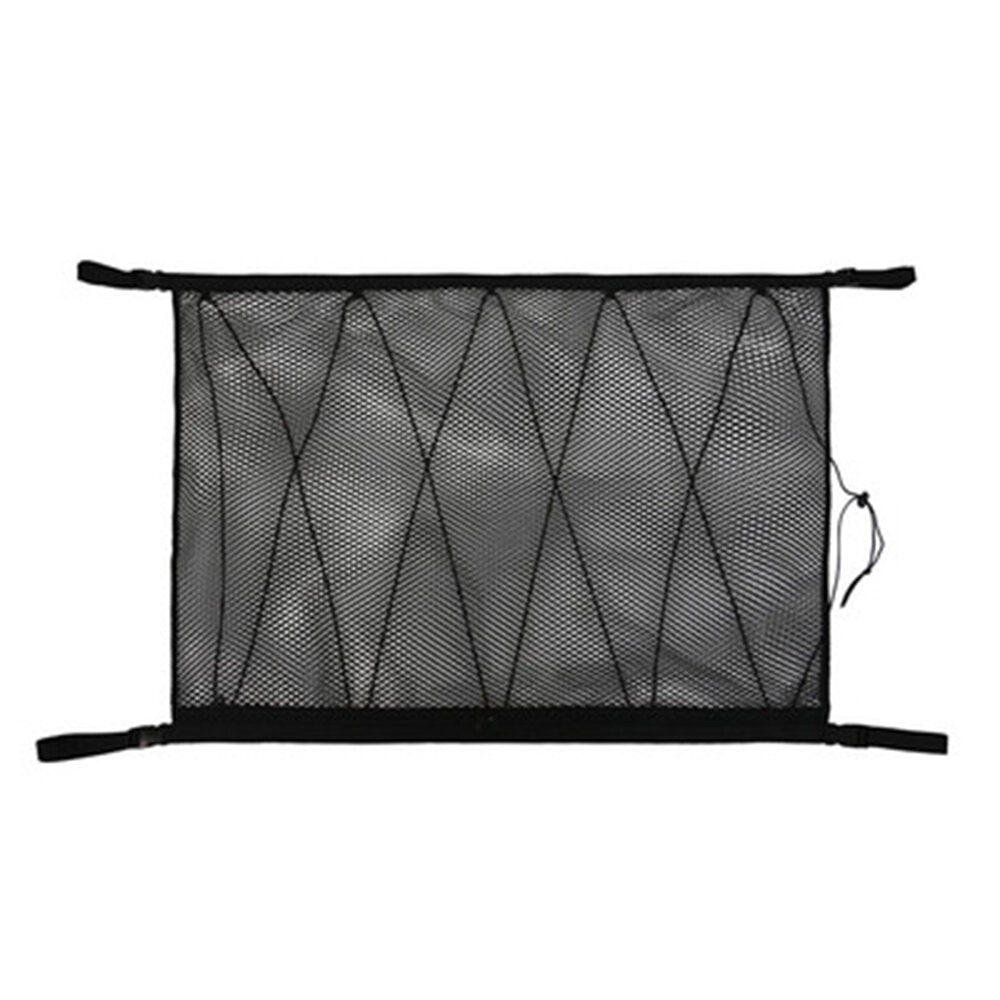 Universal Car Ceiling Storage Net Pocket with Zipper - Interior Roof Cargo Bag for Trunk Storage