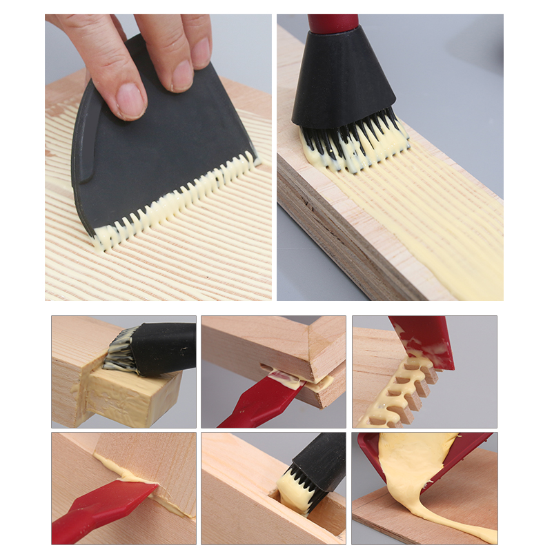 Silicone Glue Kit for Woodworking - Brushes, Scraper & Tray Set