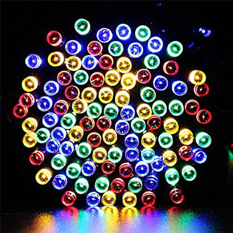 100 LED 12M Solar Power Fairy String Lights for Christmas Party Decor and Outdoor Garden