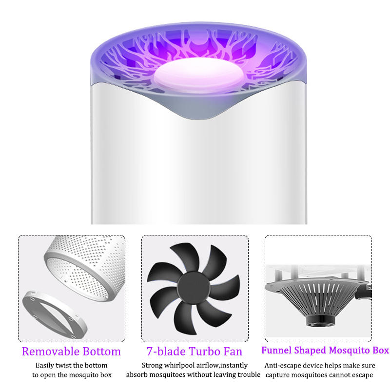 5 W USB-LED-UV-Licht-Insektenfalle - Lampe zur Fliegen-, Mücken-, Insektenvernichtung und Schädlingsbekämpfung