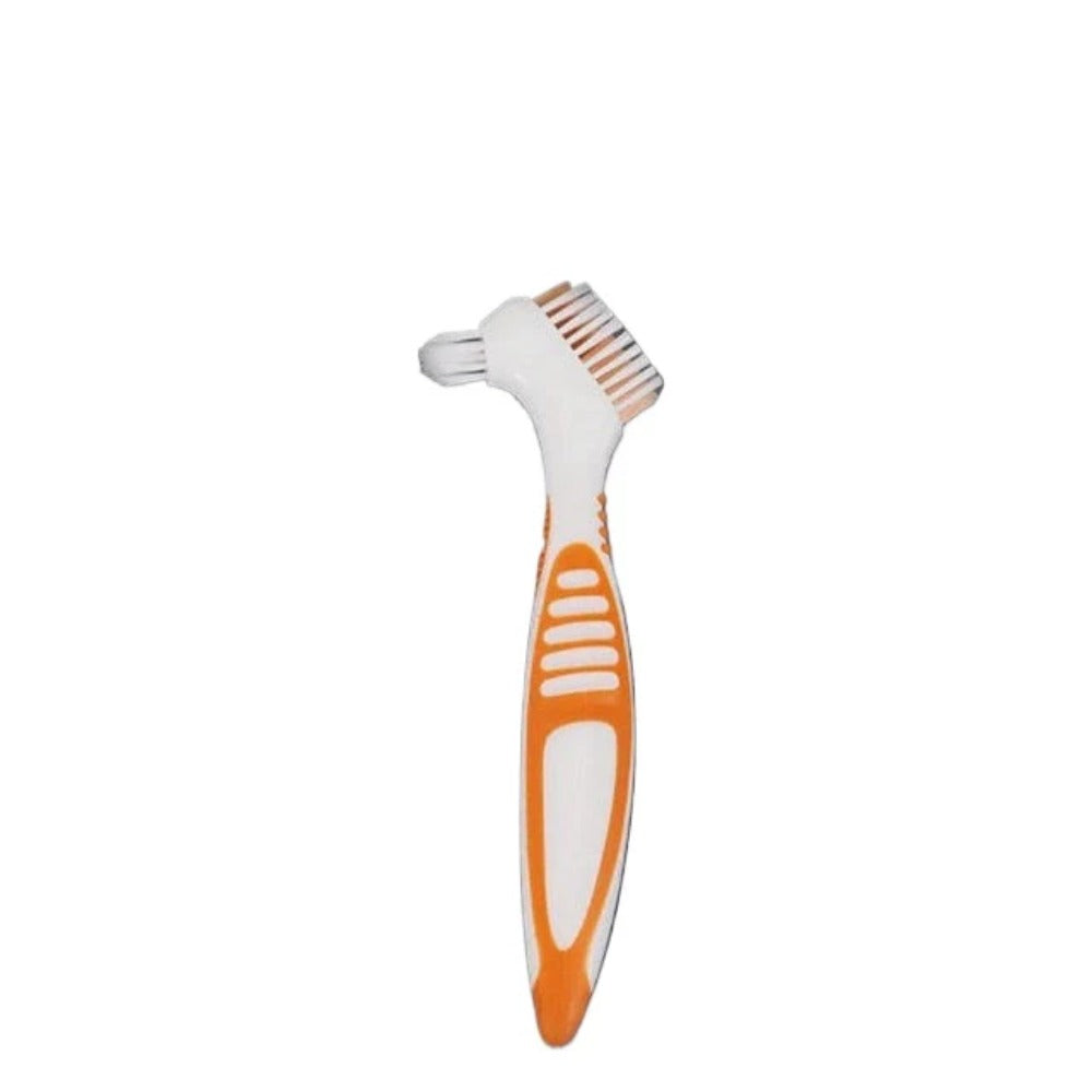 Double-Sided Denture Brush - Professional Cleaning Tool for Dentures & Bridges, 2-Pack