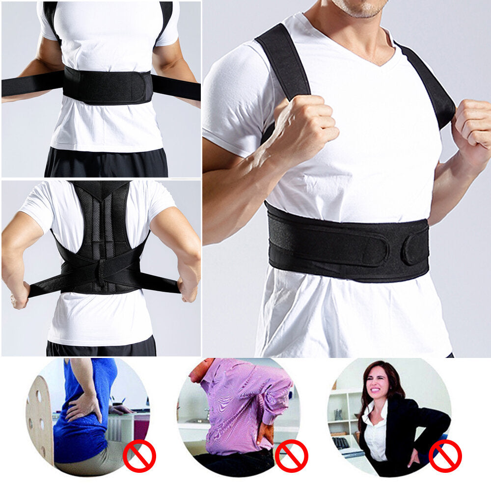 Adjustable Back Support Belt - Posture Corrector for Shoulder, Lumbar, and Spine Protection