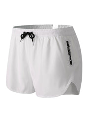 Men's Breathable Moisture-Wicking Bicycle Shorts with Drawstring, Mesh Liner, and Zipper Pocket