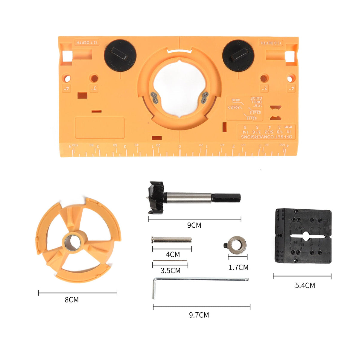 35mm Concealed Hinge Jig Boring Hole Drill Guide Forstner Bit Wood Cutter - Woodworking DIY Tool for Carpenters