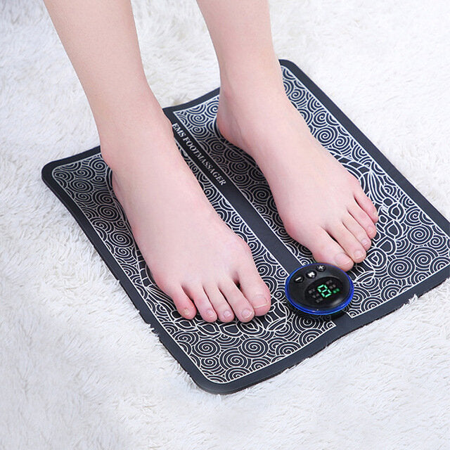 Pulse Electric Foot Massager - Intelligent Micro-Electric Foot Pad with Acupuncture Point Massage Cushions