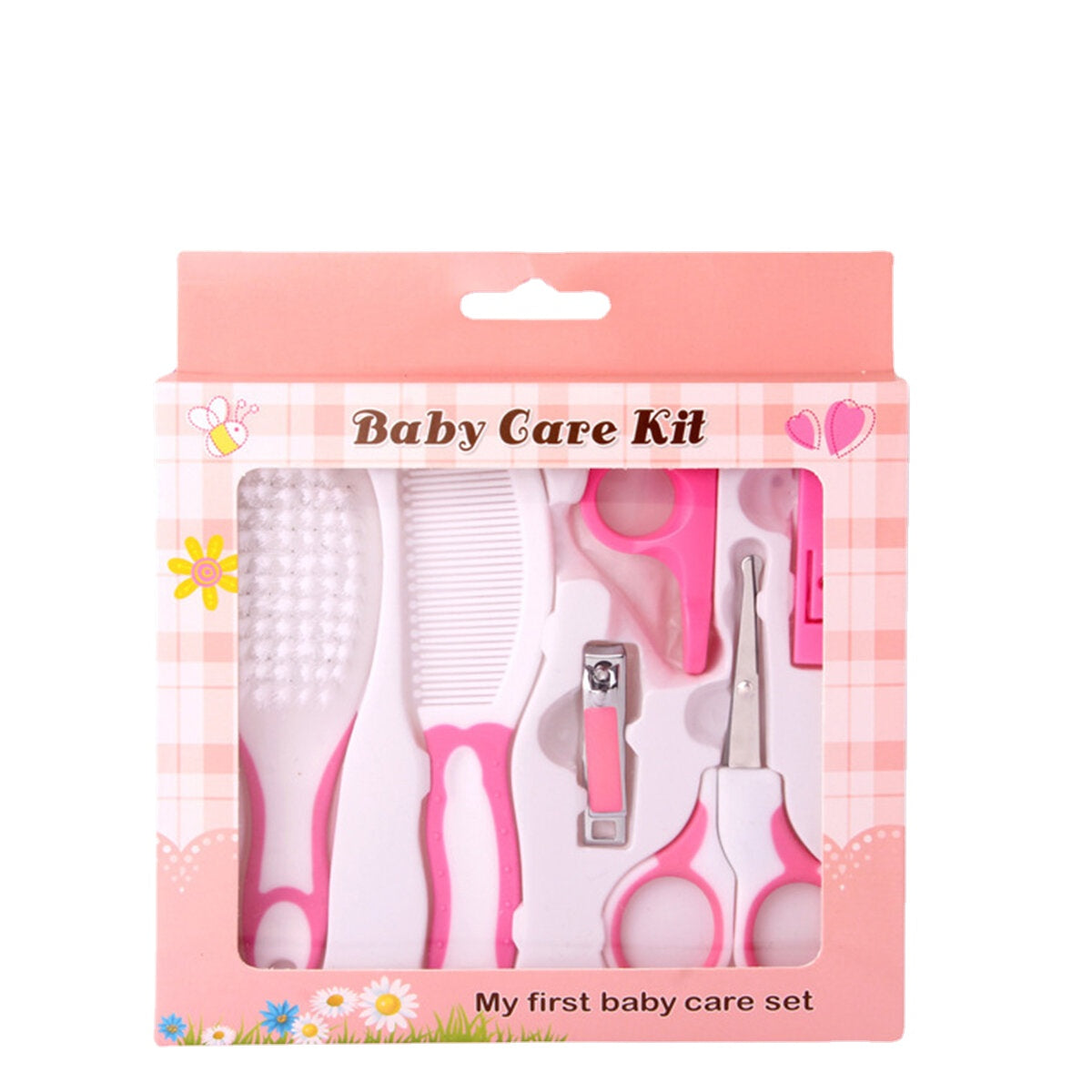 6-Piece Baby Grooming Kit: Nail Clipper, Scissors, Brush, Comb & Health Care Essentials for Infants & Kids