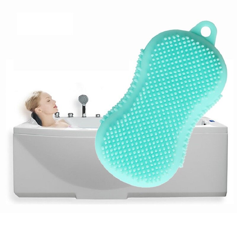 Silicone Bath Brush for Kids, Women, Men - Soft Exfoliating Body Scrub Brush