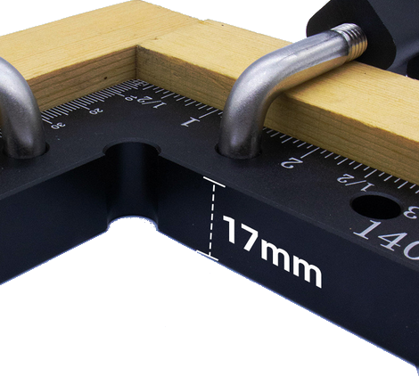 2-Pack 140mm Woodworking Clamps & Right Angle Rulers, Dual Scale, Durable Tools for Precision Work