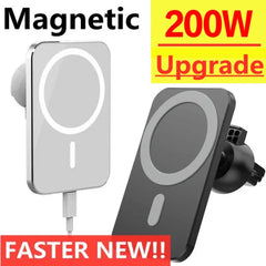 200 W magnetische kabellose Autoladegerät-Halterung für iPhone 15/14/13/12 Pro Max Mini