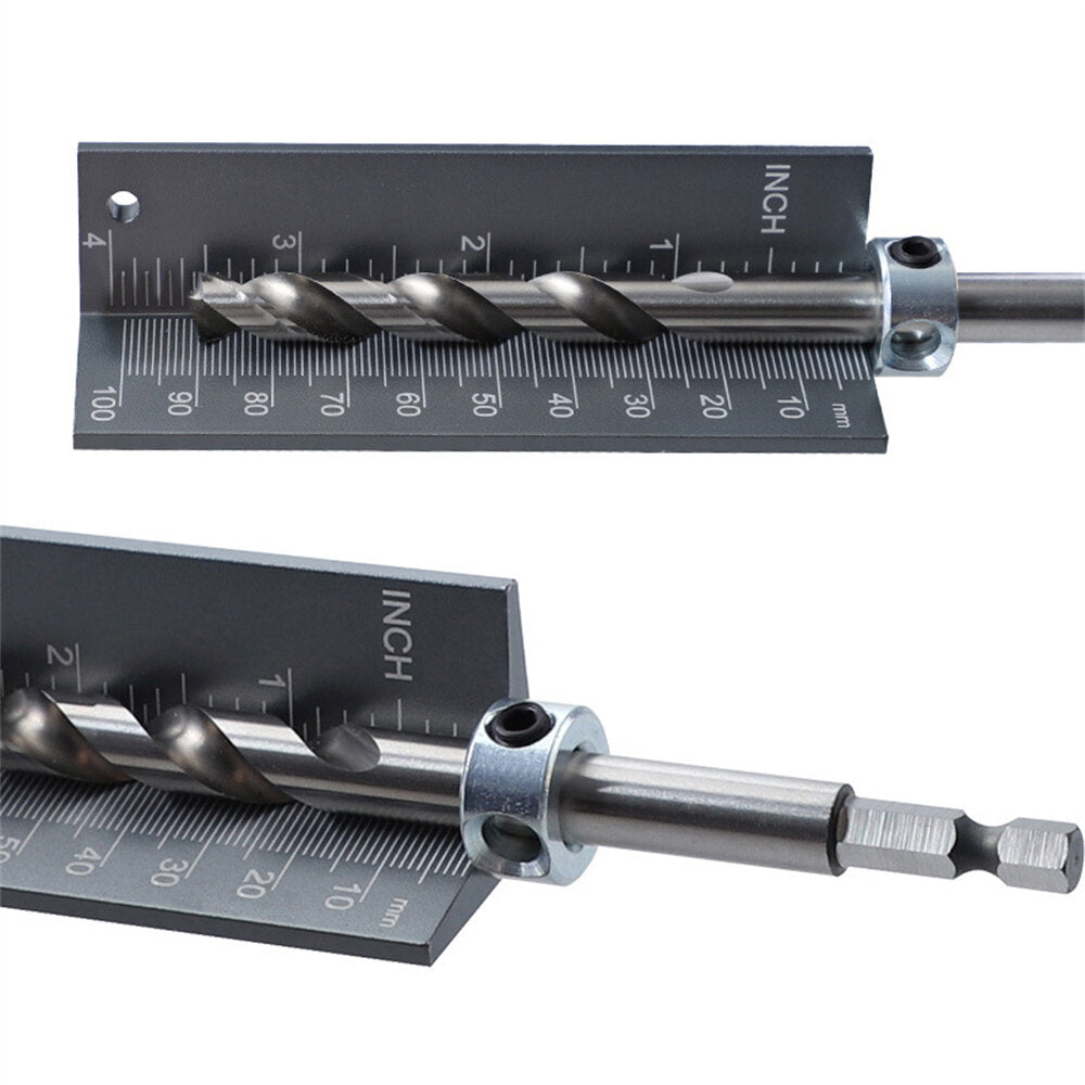 Magnetic Aluminum Depth Stop Collar Locator - Woodworking Gauge for Drill Bit & Saw Blade Height