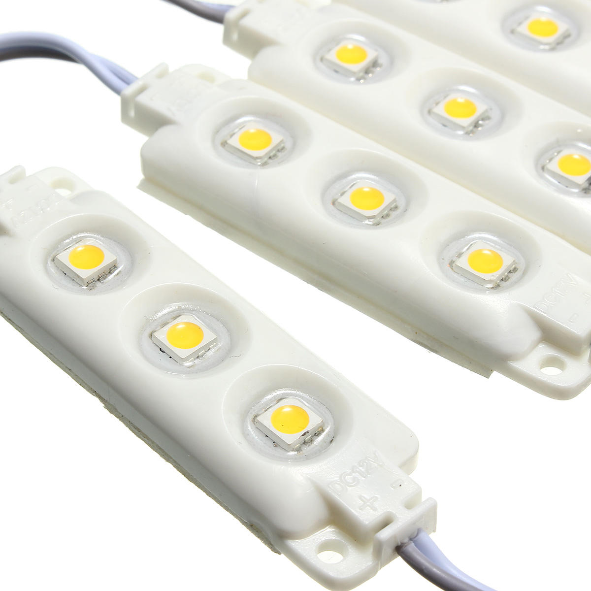 1,5 m wasserdichtes warmweißes LED-Lichtstreifen-Set SMD5050 für Spiegelbeschilderungslampe + DC12V-Adapter