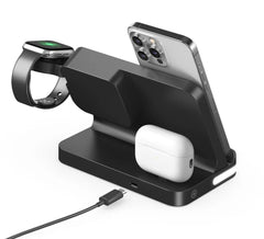 6-in-1 Wireless Charger Stand for iPhone, Samsung, Galaxy Watch, Buds - Fast Charging Station