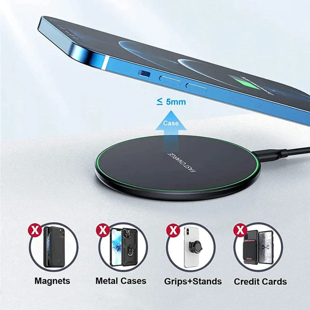 200W Fast Wireless Charger Pad for iPhone, Samsung, Xiaomi, Huawei