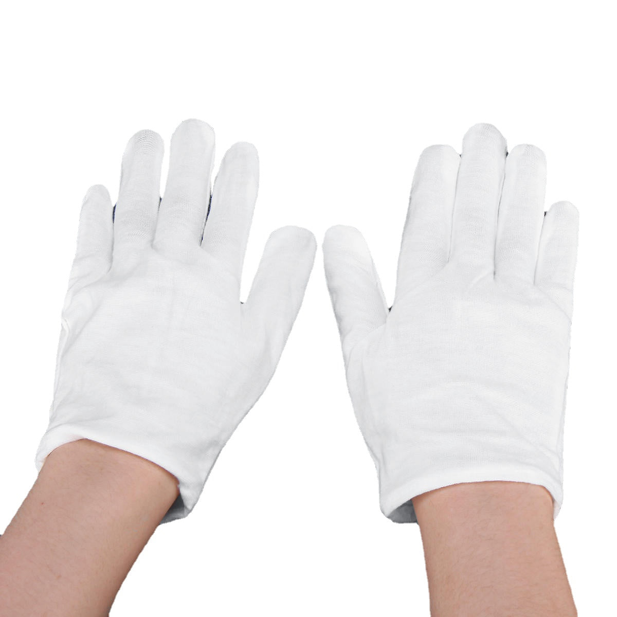 12 Pairs Non-Slip Cooling Work Gloves for Workshop Labor - White