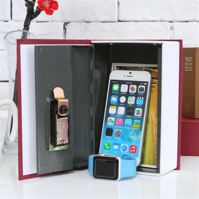 Kid Gift Dictionary Mini Safe Box - Hidden Secret Security Safe with Key Lock for Money, Jewelry, and Certificates