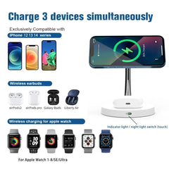 30W Magnetic Wireless Charger for iPhone 15/14/13/12 Pro Max, AirPods, Apple Watch - Fast Charging