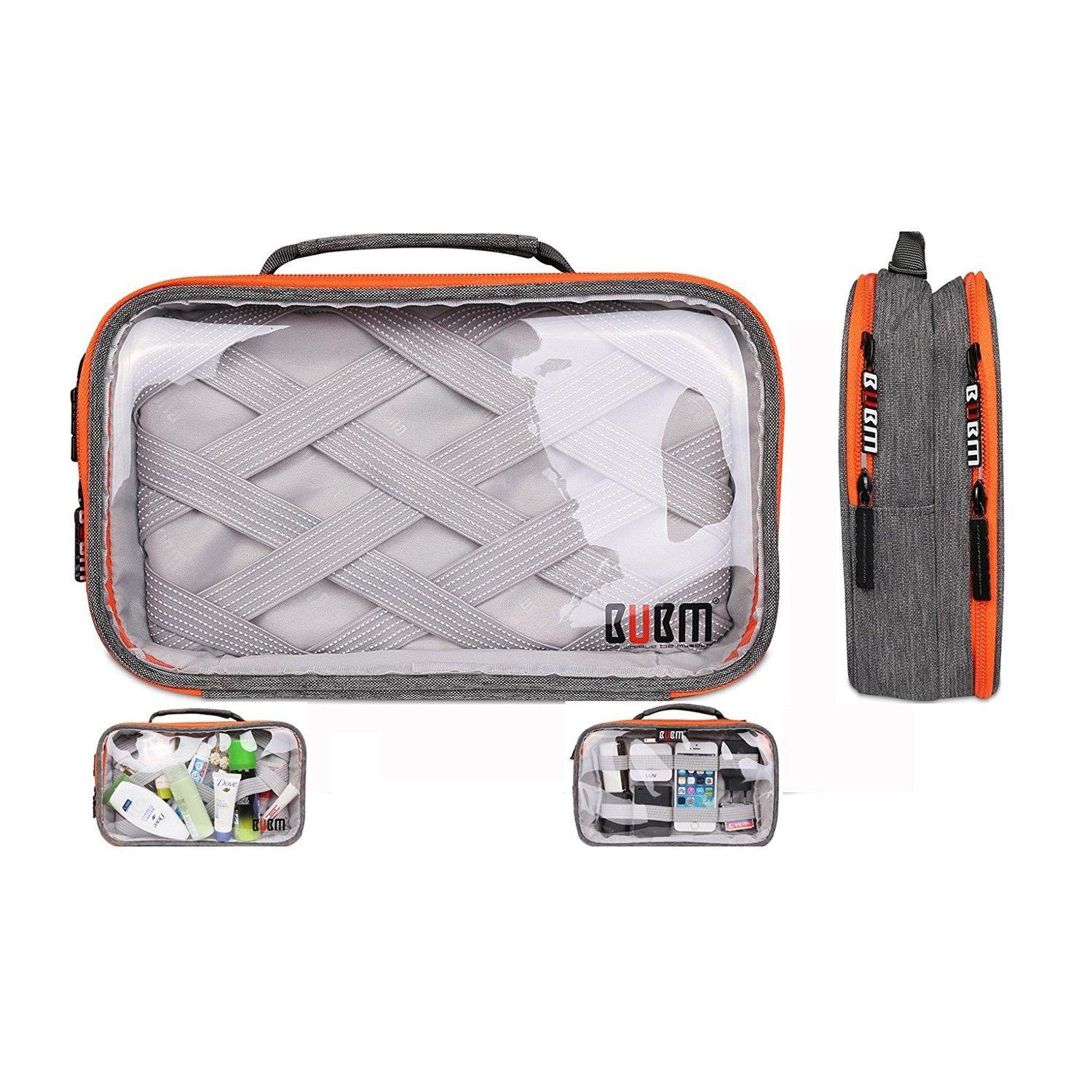 Portable Multi-functional Transparent Electronics Accessories & Cosmetic Organizer Bag