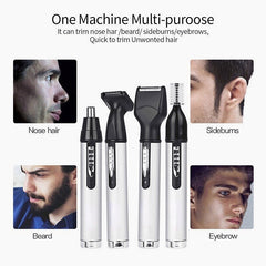 4-in-1 Rechargeable Electric Nose Hair Trimmer for Men - Mini Hair Shaver and Grooming Kit