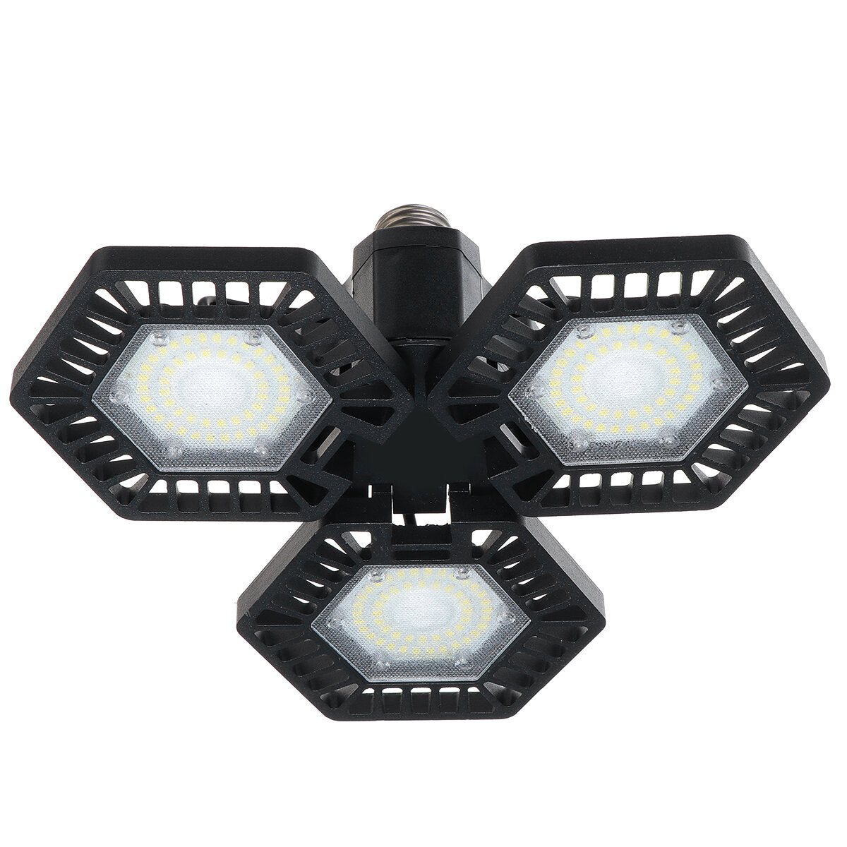 200W E27 LED Faltbare Garagenleuchte mit Lüfterflügeln für Werkstatt, Fitnessstudio und Decke
