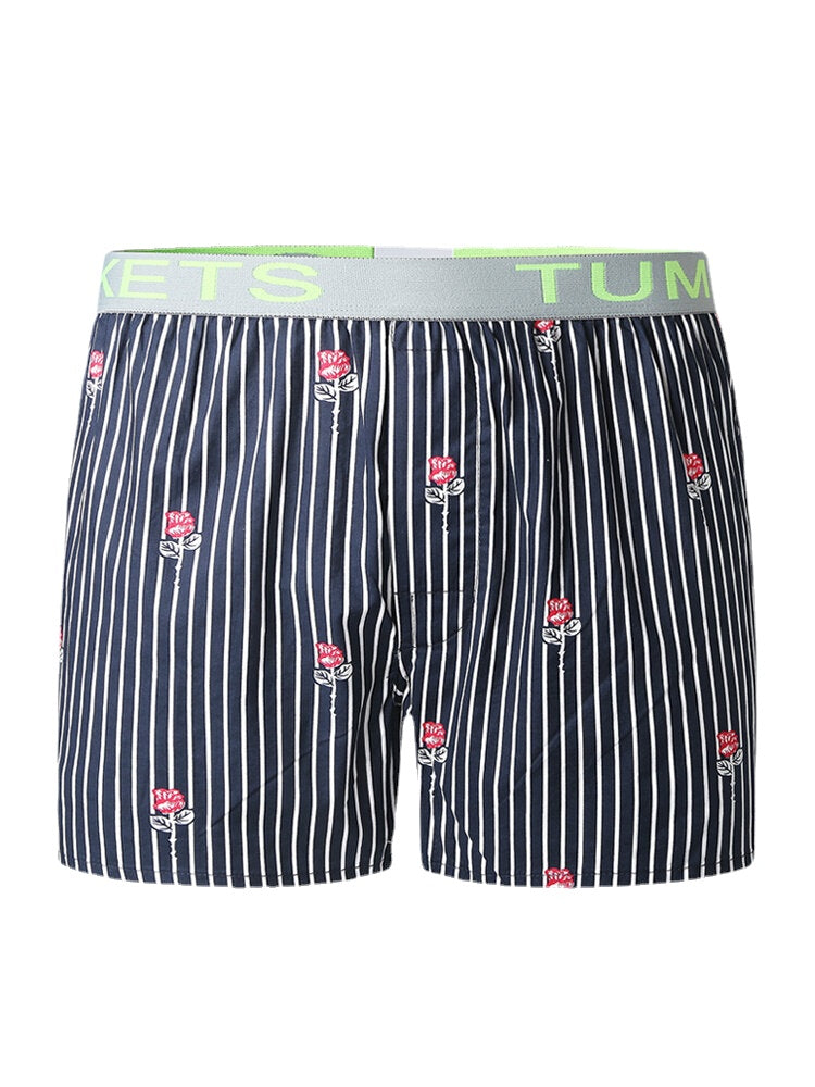 Herren-Boxershorts aus 100 % Baumwolle, atmungsaktiv, leicht, lockere Passform, lässig, für zu Hause
