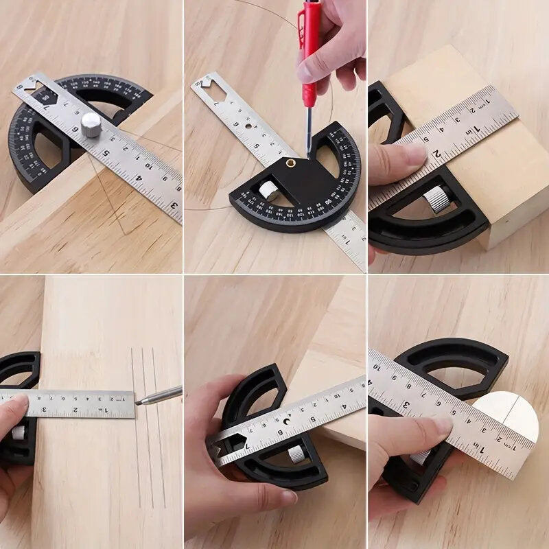 Protractor Angle Gauge: Essential Woodworking & Carpenter Measuring Tool