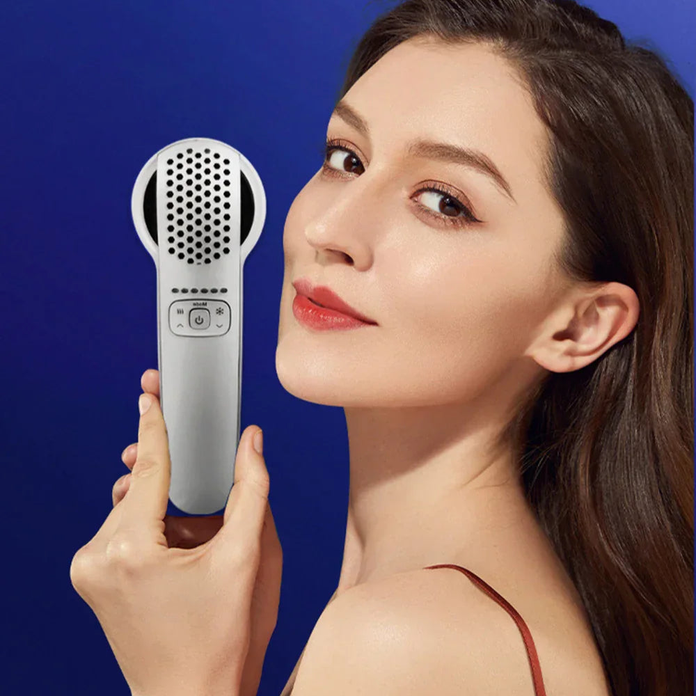 Hot Cold Hammer Facial Massager, Skin Tightening, Rejuvenation, Anti-Aging, Moisturizing Beauty Device