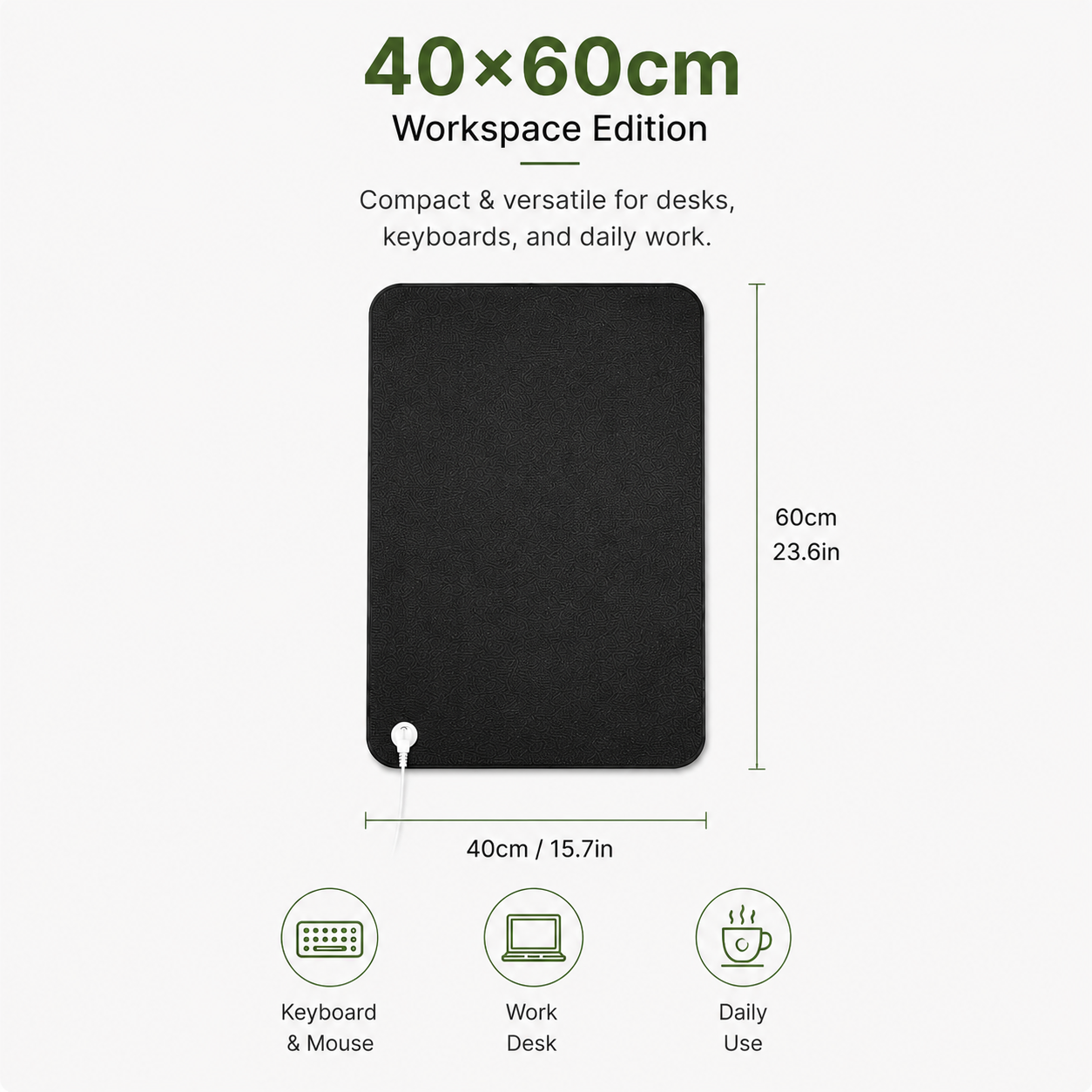 7HealthWell | EarthSc™ Ultra-Thin Grounding Mat (Black) - For Enhanced Relaxation & Daily Well-being