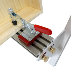 Adjustable Aluminum Spline Jig for Table Saw & Router, 1/2"-16" Size, Includes 4 Flip Stops