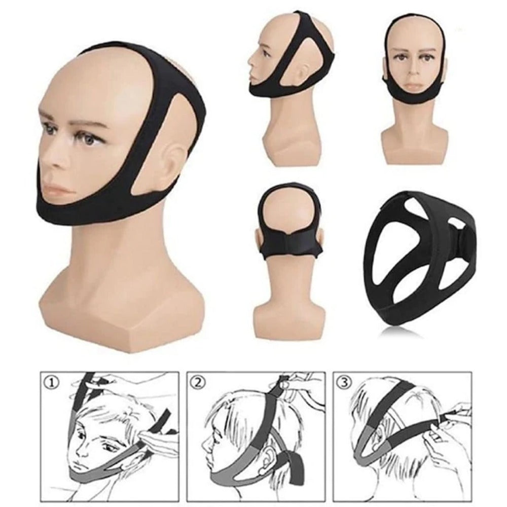 Anti Snoring Belt Chin Strap Mouth Guard for Men & Women - Snore Stopper Bandage Gift