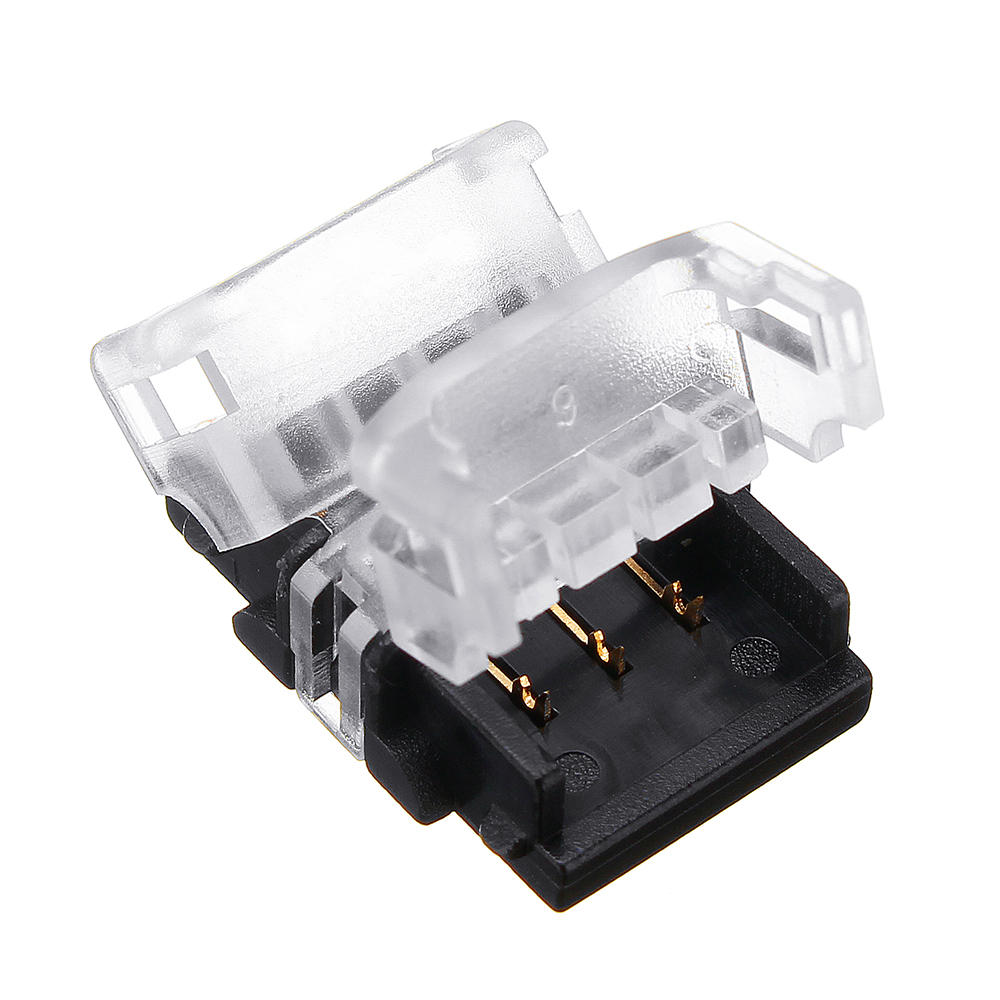 10PCS 3-Pin 10MM IP20 LED Tape Connector for 1903 2811 2812 RGB Strip Lights - Board to Board Terminal