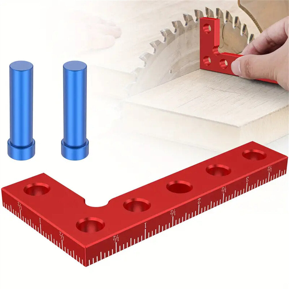 Compact Aluminum Alloy Center Finder Tool - 50x100mm Mini Square Ruler