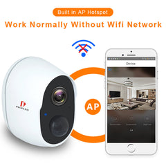 1080P Wireless Battery-Powered IP CCTV Camera - Indoor/Outdoor Waterproof Security, Rechargeable WiFi Battery Camera