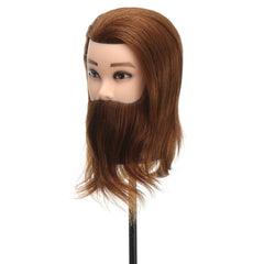 Cosmetology Mannequin Head with Hair for Braiding and Cornrow Practice - Training Dummy Head