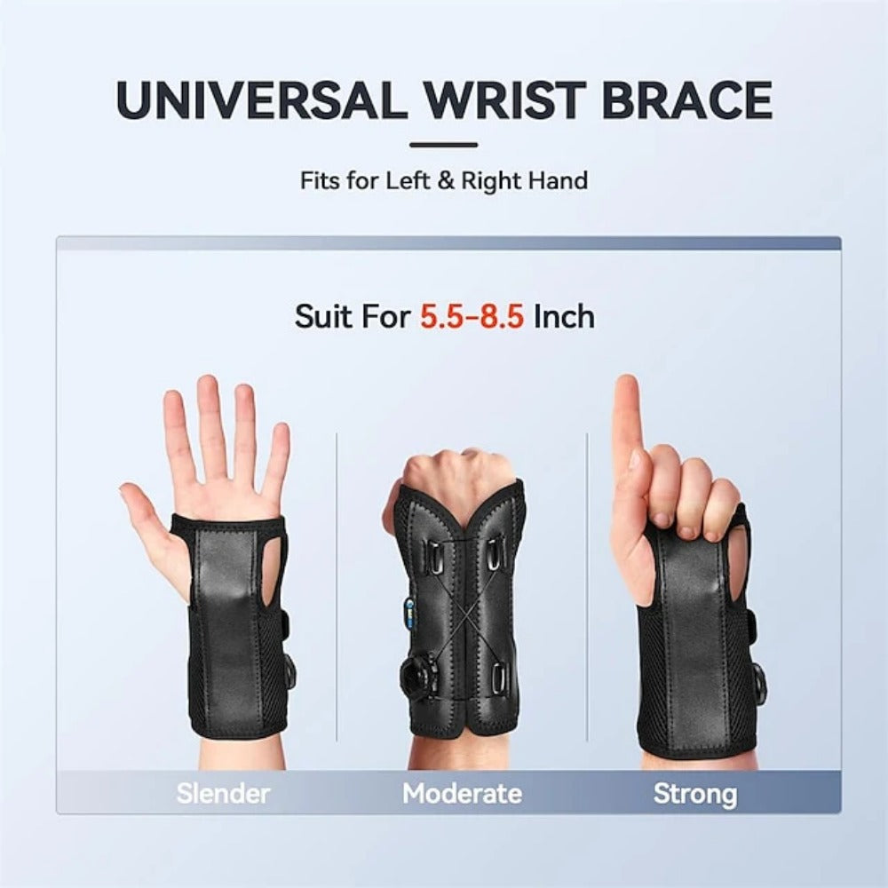 Adjustable Wrist Brace for Carpal Tunnel - Night Support for Men & Women, Fits 5.5-8.5 inch Hands