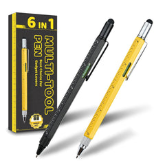 6-in-1 Multitool Pen: Stylus, Ruler, Level, Screwdriver - Perfect Gift with Refills