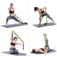 Fitness-Yogaband aus Nylon – Spannungs-Stretching-Gürtel für Pilates und Widerstandstraining zu Hause