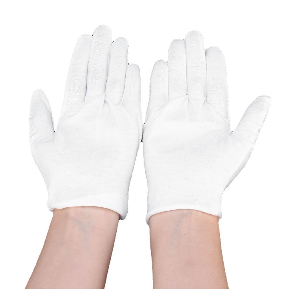 12 Pairs Non-Slip Cooling Work Gloves for Workshop Labor - White