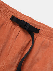 Men's Solid Color Drawstring Cargo Jogger Pants with Pockets
