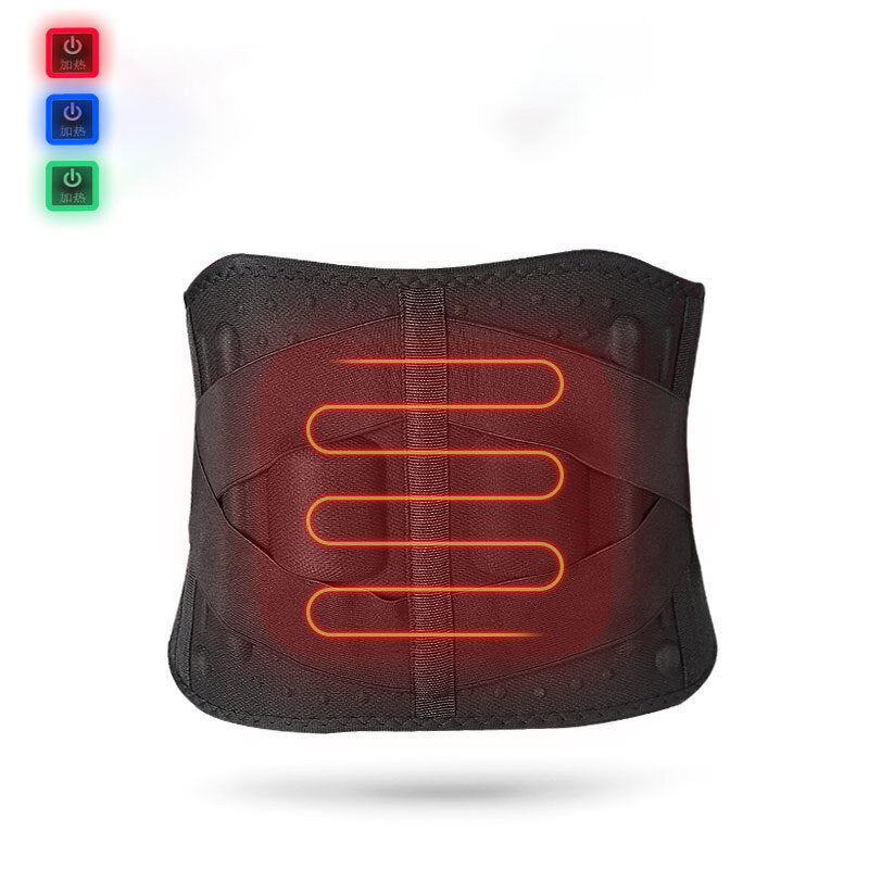 Adjustable Waist Support Belt with 3 Heating Modes and Back Massage for Lumbar Brace