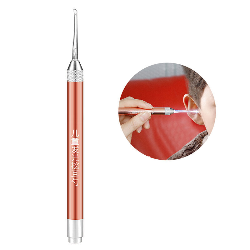 Visible Ear Cleaning Tool with Flashlight - Portable Earwax Removal Curette and Ear Spoon