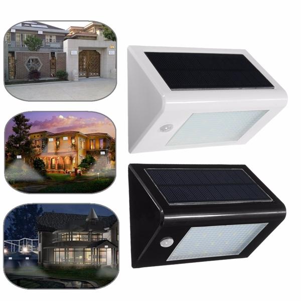 20 LED Solar Powered Motion Sensor Wall Light for Outdoor Garden Path Landscape Lighting